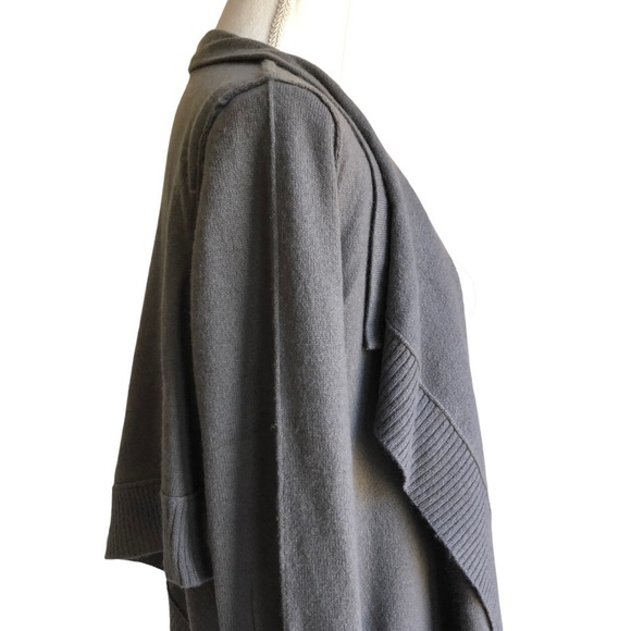 360 Cashmere Open Drape Gray Cardigan Small - Picture 8 of 10
